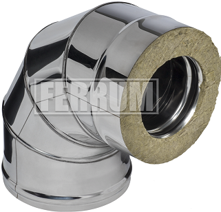 Колено термо 90° (430/0,5мм + нерж.) Ф150х210, Ferrum (fd08.150T.4.FF)
