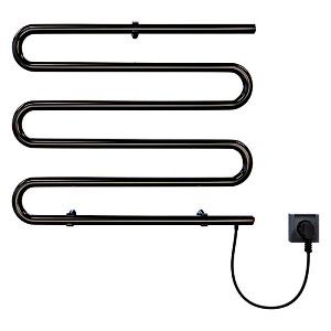 Полотенцесушитель электрический 5М-Э 50-60, 80 вт (К-кнопка, Чёрный матовый) (16537)