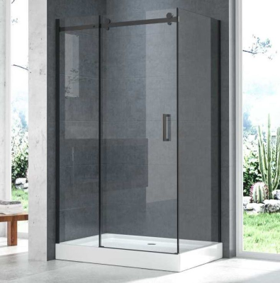 Душевой угол ZILI DO C3062B/12080 ВАЛЬКИРИИ BLACK 1200*800*2050 мм 6мм раздвижной универсальны