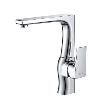 Смеситель д/кухни D&K Rhein.Hertz DA1292401 c высоким поворотным изливом, хром 