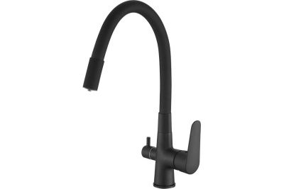 Смеситель для кухни ESKO Coral, CL03BB, с подключением к фильтру, черный