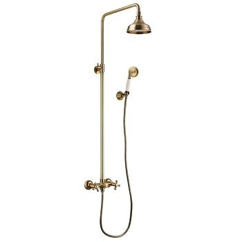 Душевой гарнитур со смесителем Lemark LM2860В, Тропический дождь