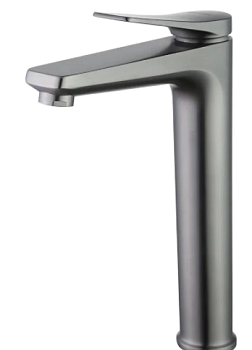 Смеситель д/умывальника Lemark Bronx LM3709GM высокий, монолитный, графит