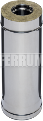 Дымоход термо 0,5м (430/0,5мм + нерж.) Ф115х200, Ferrum (fd02.115N.4.FF)