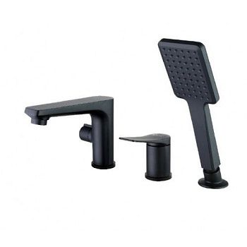 Смеситель для ванны (на борт) Lemark Bronx LM3745BL, черный