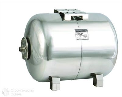 Гидроаккумулятор 24 H-S Unipump, горизонт., нерж сталь, 1"