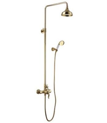 Душевой гарнитур со смесителем Lemark LM4760G, Тропический дождь