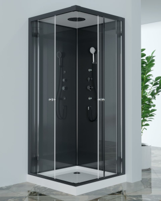 Душевая кабина ZILI DO S6004 БЕЛЛАДЖО Н/П 900*900*2150 мм 1/3