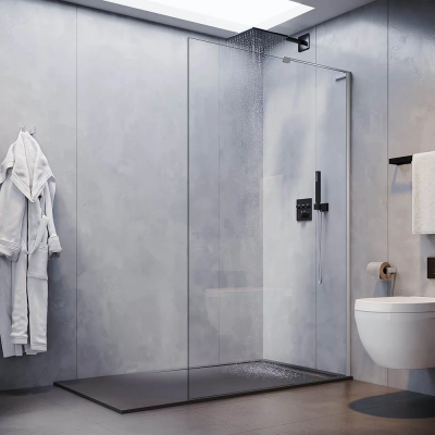 Душевая перегородка Veconi Korato KR-77 800x2000 хром стекло прозрачное KR77-80-01-C9