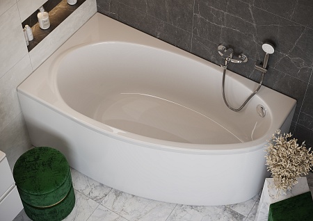 Ванна акриловая Roca Corfu 248573000, 160х90 см, ассиметричная, левая, белая