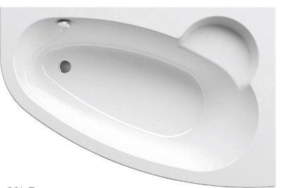 Ванна акриловая Ravak Asymmetriс, правая, 150*100, C451000000