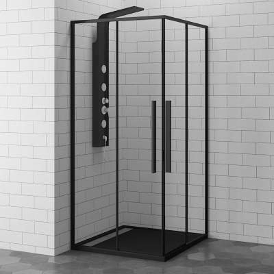 Душевое ограждение RGW SV-31-B, 1000*1000*1950, Квадрат/Чёрный/Прозрачное/6 мм (980-990*980-990) (