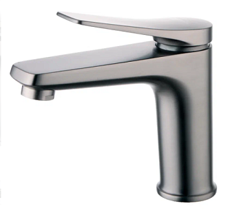 Смеситель д/умывальника Lemark Bronx LM3706GM монолитный, графит