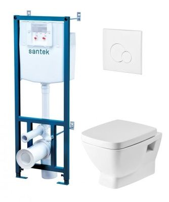 Комплект унитаз SANTEK Нео + инсталляция (1.WH30.2.463) + клавиша