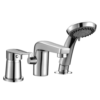 Смеситель на борт ванны Rossinka S35-39, одноручный, хром