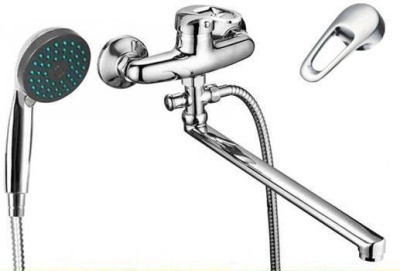 Смеситель для ванны AquaDV 600-01S/02S/03S/02L (S-обр. излив, 35 см)