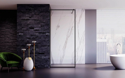 Душевая перегородка Veconi Korato KR-81B 800x2000 черный стекло тонированное KR81B-80-05-C9