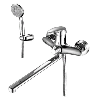 Смеситель для ванны Lemark Linara LM0451C, плоский излив 300 мм, хром