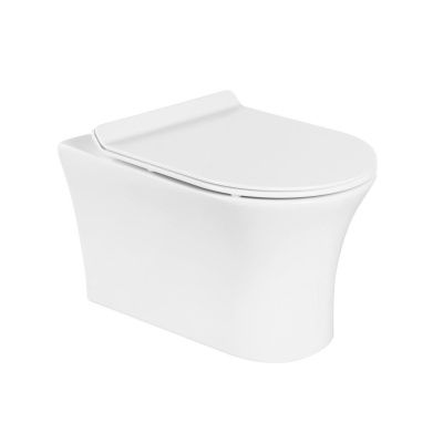 Унитаз подвесной BelBagno Ancona, безоб, м/лифт, метал. кр. (BB1224CHR-SM+BB2011SC)***