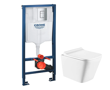 Комплект унитаз KOLLER POOL TREND SET9 (TR-0490-RQ3) + инсталляция GROHE Rapid SL (38772001)