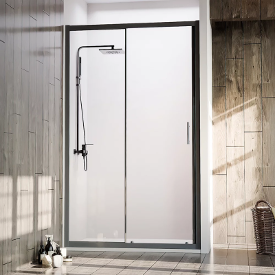 Душевая дверь Veconi Vianno VN-72B 1500x1900 черный стекло прозрачное VN72B-150-01-C5