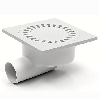 Трап горизонт. нерегулируемый D50 пластик 150*150