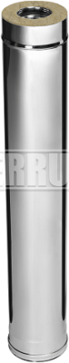 Дымоход термо 1,0м (430/0,5мм + нерж.) Ф150х210, Ferrum (f4008)***