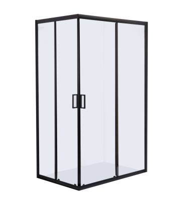 Душевое ограждение GF-046B 1200*800 Прозрачное стекло 6мм черный профиль,