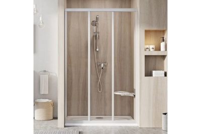 Душевая дверь трехэлементная раздвижная Ravak Supernova ASDP3-90 пеарл