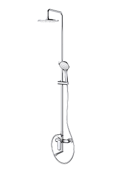 Душевой гарнитур со смесителем Lagos, арт. ST205LG, ESKO