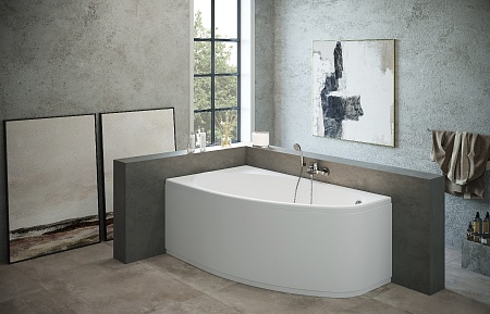 Ванна акриловая Roca Corfu 248573000, 160х90 см, ассиметричная, левая, белая