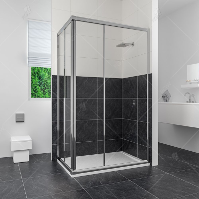 Душевое ограждение RGW CL-42 (800*1000*1850) Прямоуг./Хром/Прозрачное/4 мм (765-790*965-990) (Easy