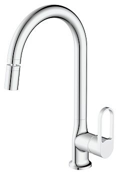 Смеситель для кухни VODA Harbor, R-излив, с аэр.на шарнире