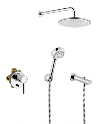 Комплект для душа KLUDI BOZZ с изливом 386310576 7 в 1