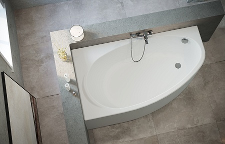 Ванна акриловая Roca Corfu 248573000, 160х90 см, ассиметричная, левая, белая