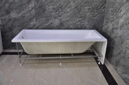 Ванна акриловая Golden Frog GF-1400 1400x700x520 в комплете каркас и экраны