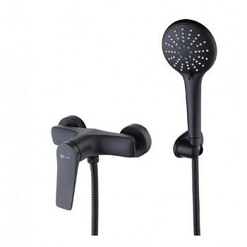 Смеситель для душа Lemark Bronx LM3703BL, черный