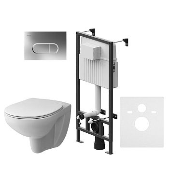 Инсталляция ПЭК Damixa DX17.IS30251.1700 (безободковый унитаз Elder, клавиша Prime M глянц хром)