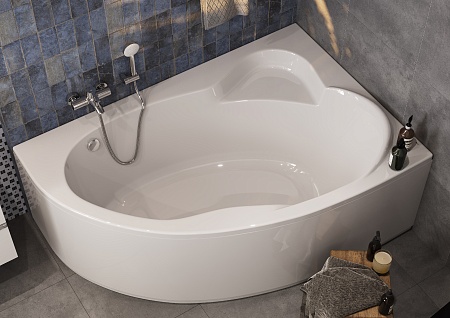 Ванна акриловая ROCA LUNA (170*115) 248640000 (L белый перелив стандарт.)