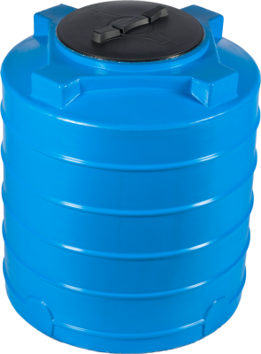 Бак пластиковый Ц500 (d84х105) с крышкой, вертикальный, цилиндр, 500 л.