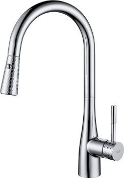 Смеситель д/кухни D&K Rhein.Schiller DA1462501С с выдвижной лейкой, хром