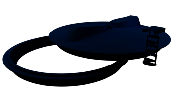 Крышка пластиковая для емкости 300 мм (черная)