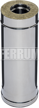 Дымоход термо 0,5м (430/0,8мм + нерж.) Ф115х200, Ferrum (fd02.115N.5.GF)