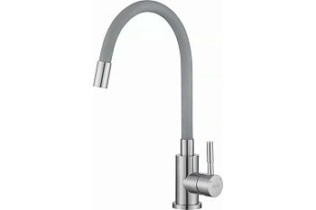 Смеситель для кухни ESKO Snake, K44 G, гибкий излив серый, нерж.