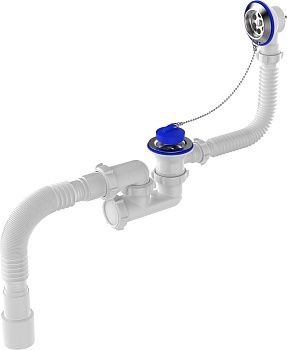 Сифон д/ванны с рег. выпуск и перелиф. г/тр. 40-40/50 Aquant (V255-25-MR) 40033