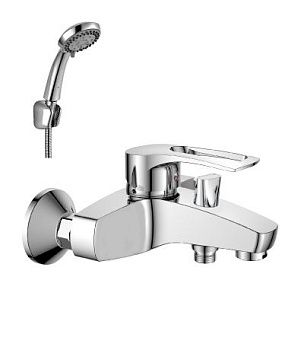Смеситель для ванны Rossinka T40-31, одноручный, с коротким изливом, хром