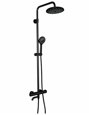 Душевой гарнитур с термостатическим смесителем Gappo G2490-6, черный