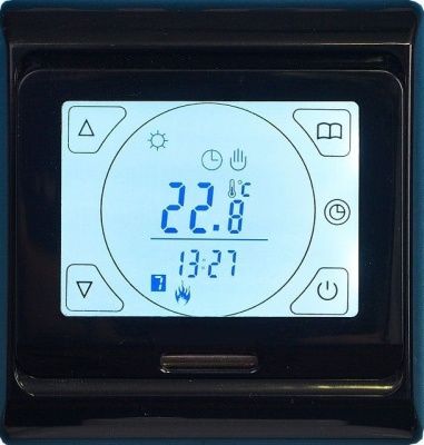 Терморегулятор для теплого пола E 91.716, черный