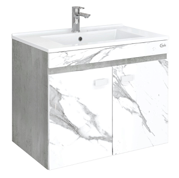 Тумба подвесная Onika Марбл 75.02, мрамор/камень бетонный, (умыв. Оскар-75)
