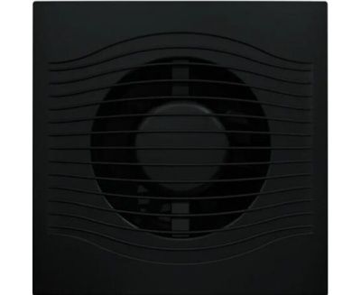 Вентилятор Era D100 SLIM 4C Matt black.Diciti черный с обратным клапаном,подшипник